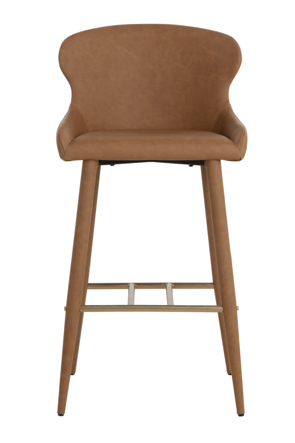 Leather Look Shell Bar Stool by Splendido Evora Barstool, alternate view 3