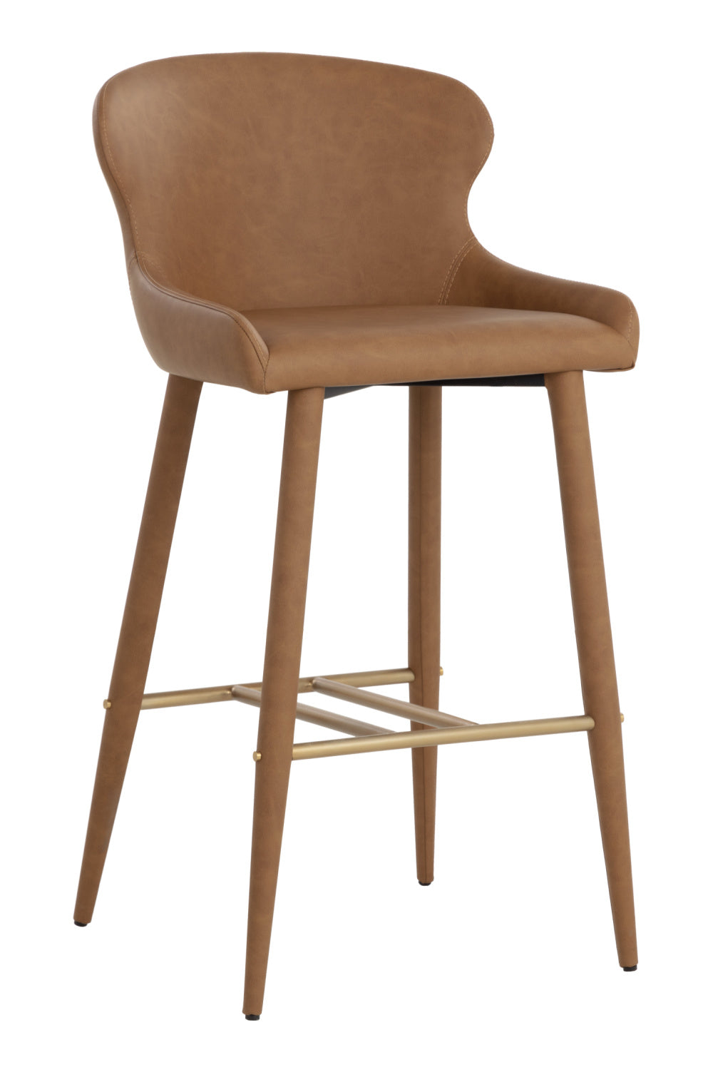 Leather Look Shell Bar Stool by Splendido Evora Barstool