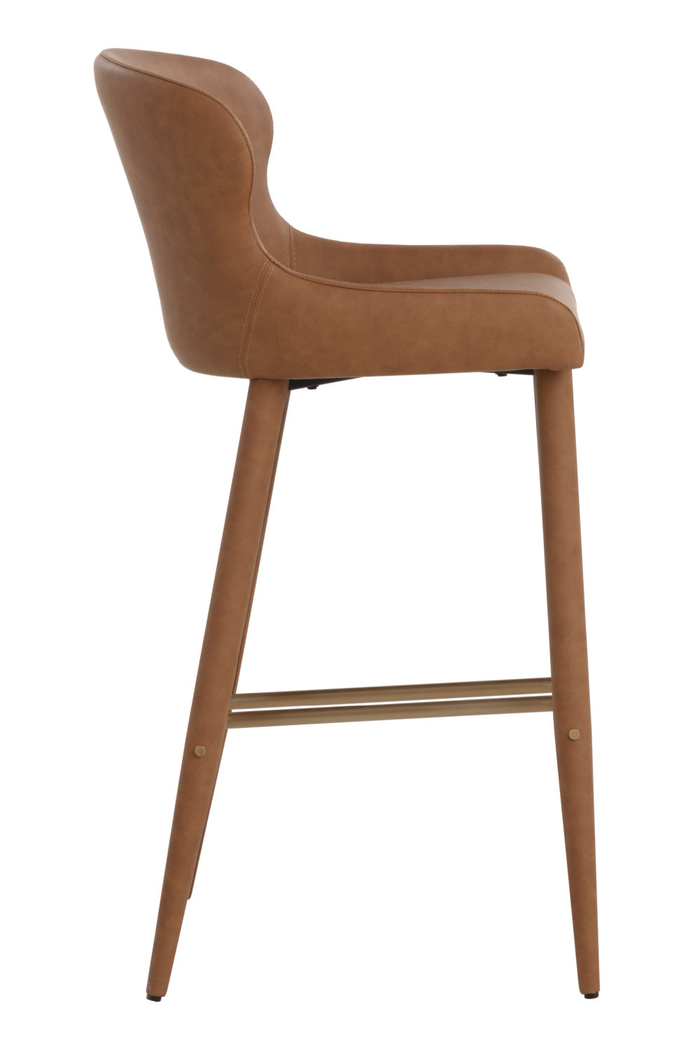 Leather Look Shell Bar Stool by Splendido Evora Barstool, alternate view 4
