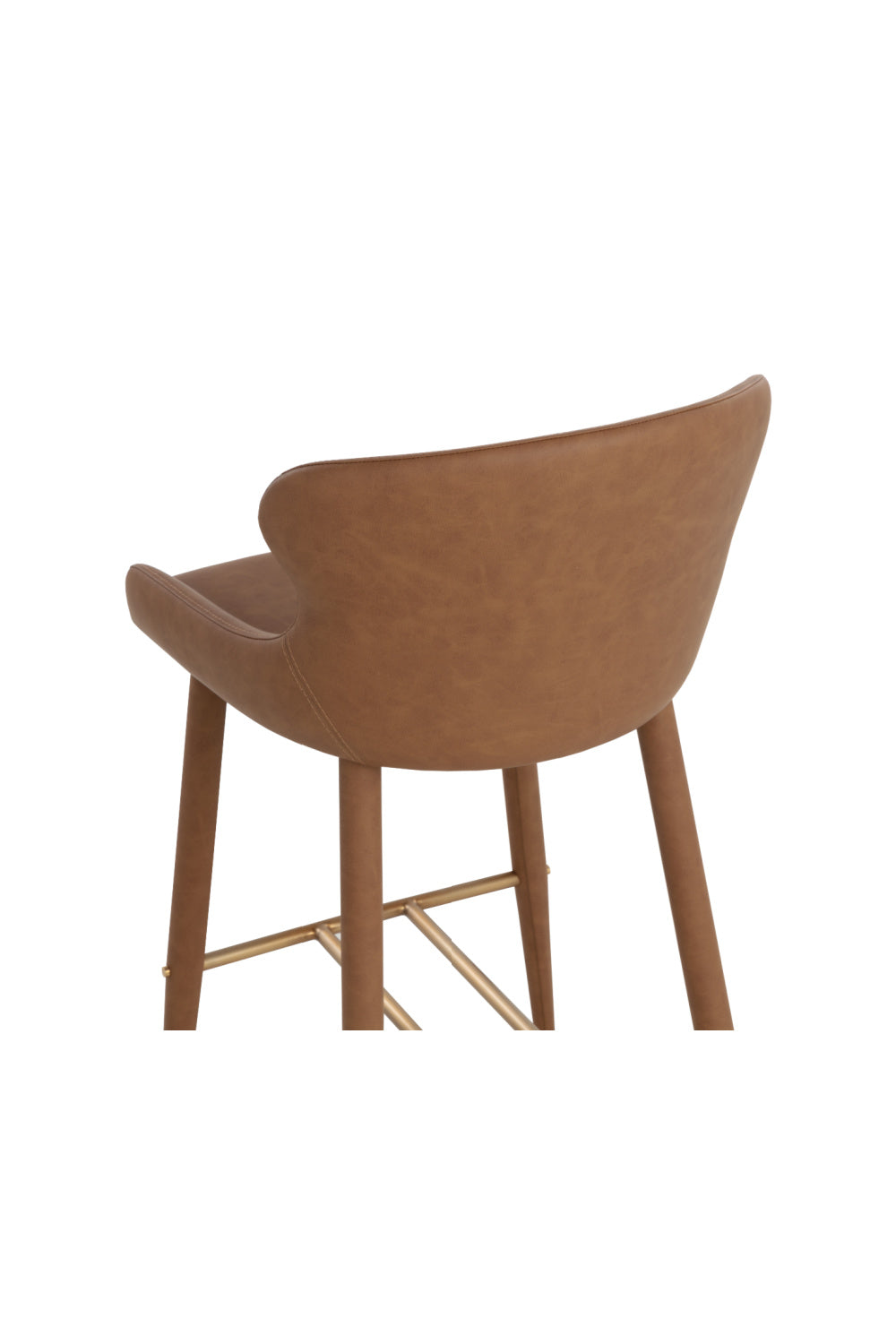 Leather Look Shell Bar Stool by Splendido Evora Barstool, alternate view 6