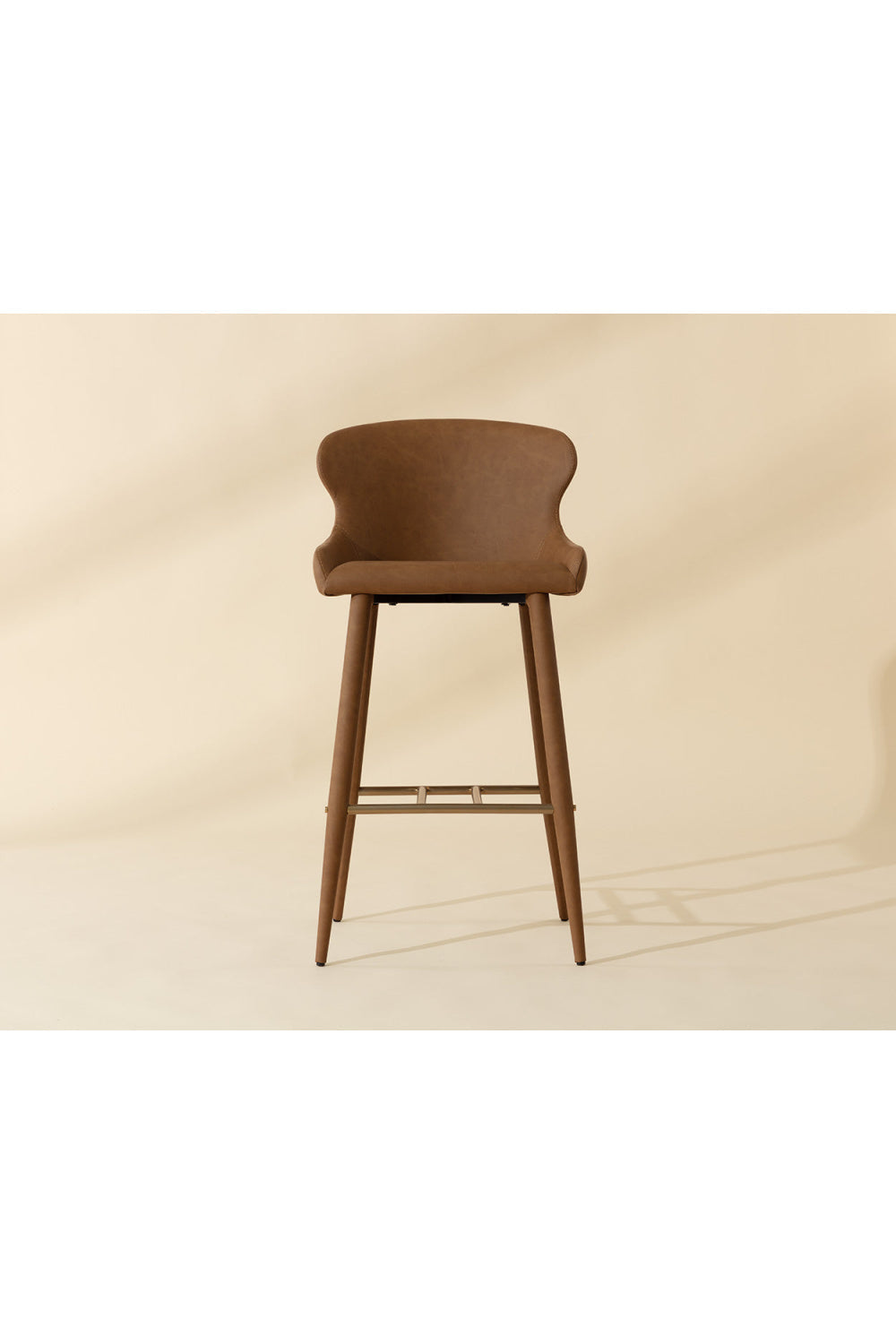 Leather Look Shell Bar Stool by Splendido Evora Barstool, alternate view 7