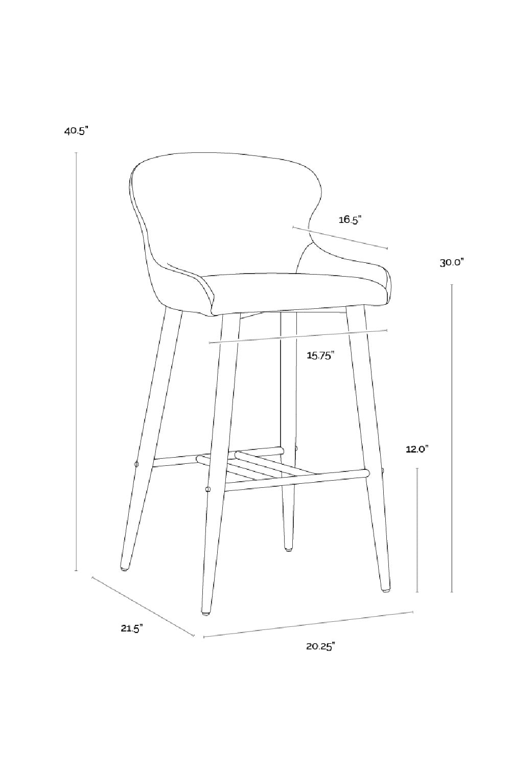 Leather Look Shell Bar Stool by Splendido Evora Barstool, alternate view 10