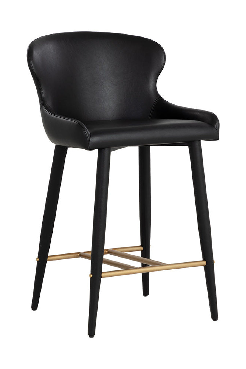 Leather Look Shell Counter Stool by Splendido Evora Barstool, alternate view 7