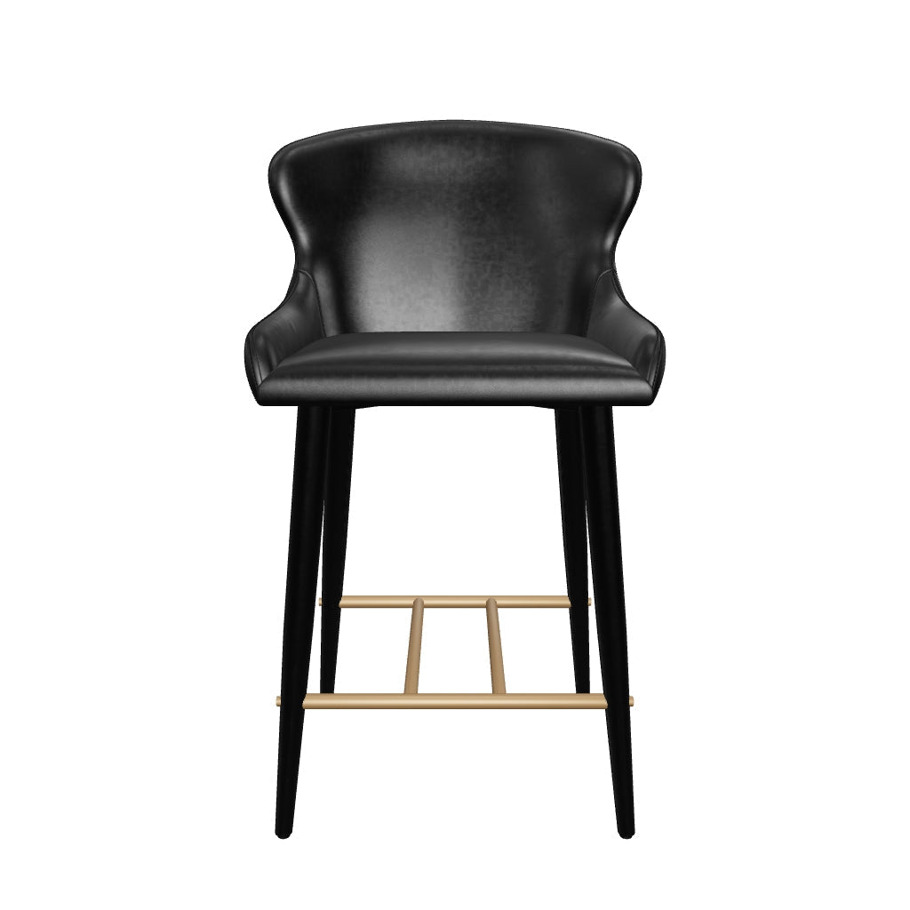 Leather Look Shell Counter Stool by Splendido Evora Barstool, alternate view 9