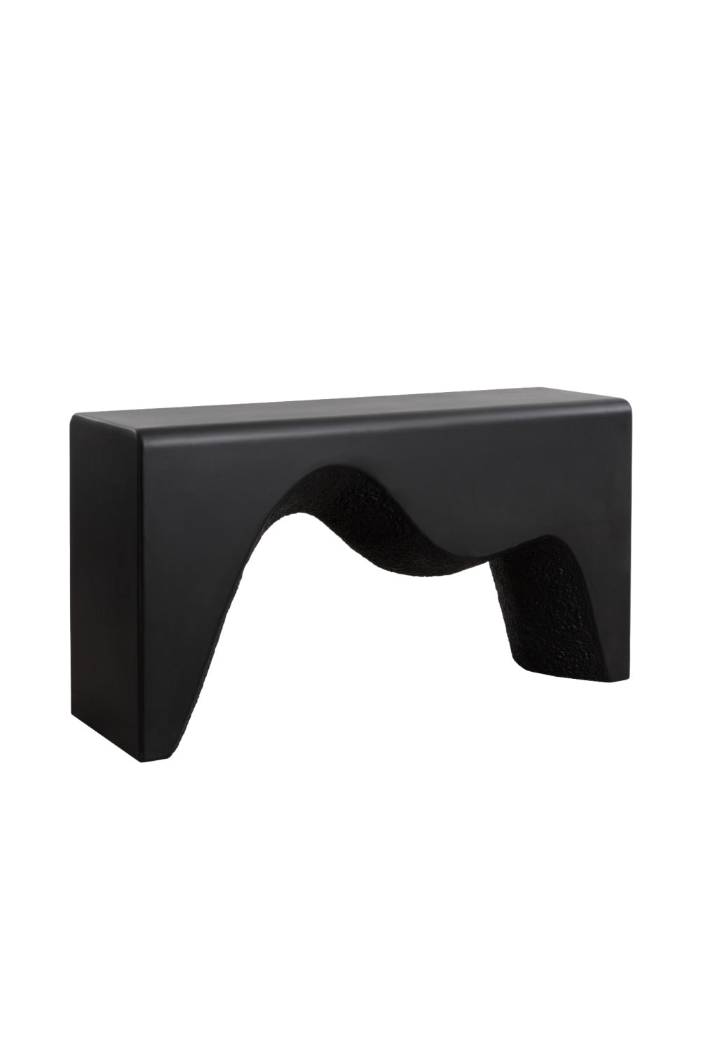 Black Sculpted Indoor/Outdoor Console Table by Splendido Montanus, alternate view 3