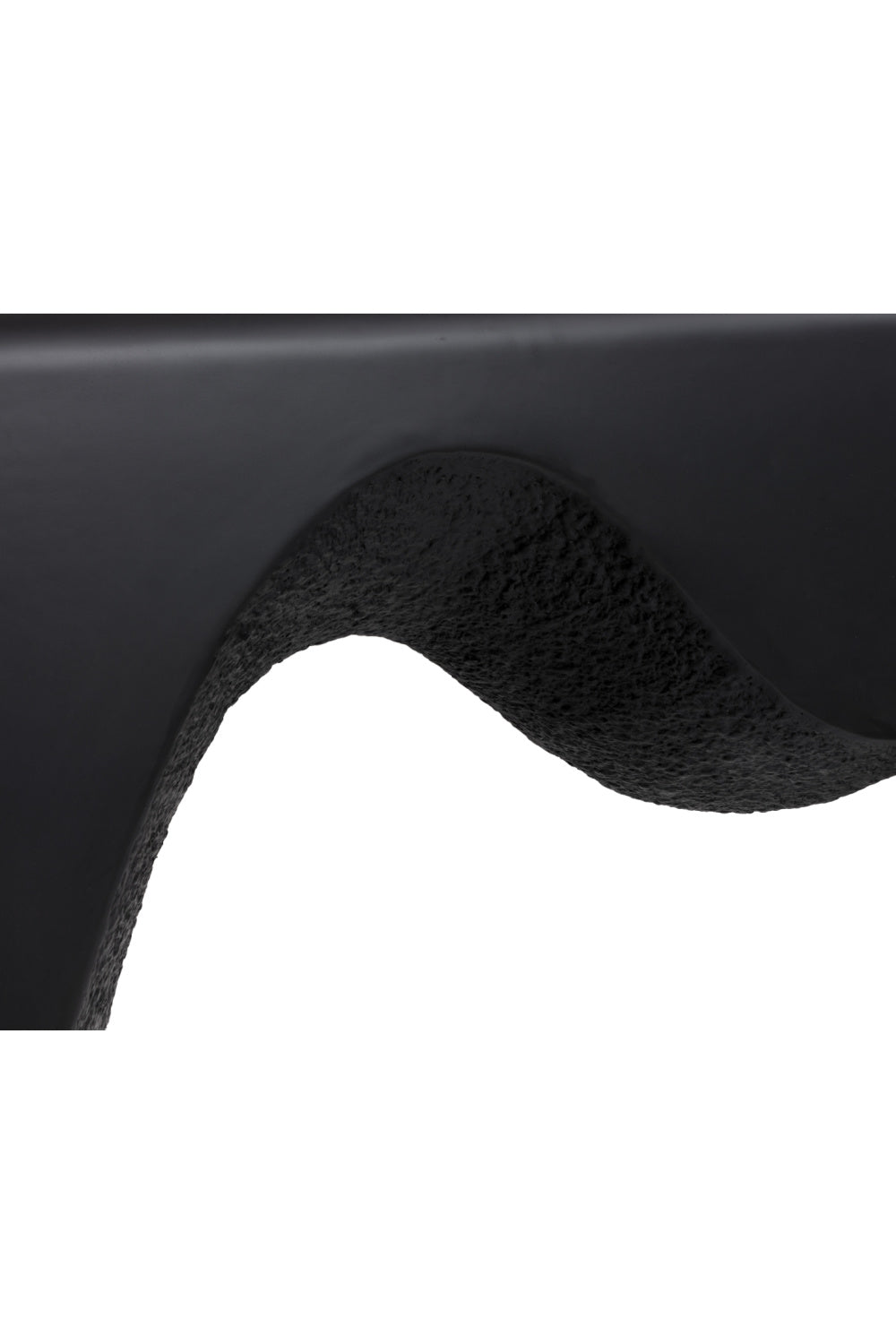 Modern European furniture - Black Sculpted Indoor/Outdoor Console Table - www.oroa.com