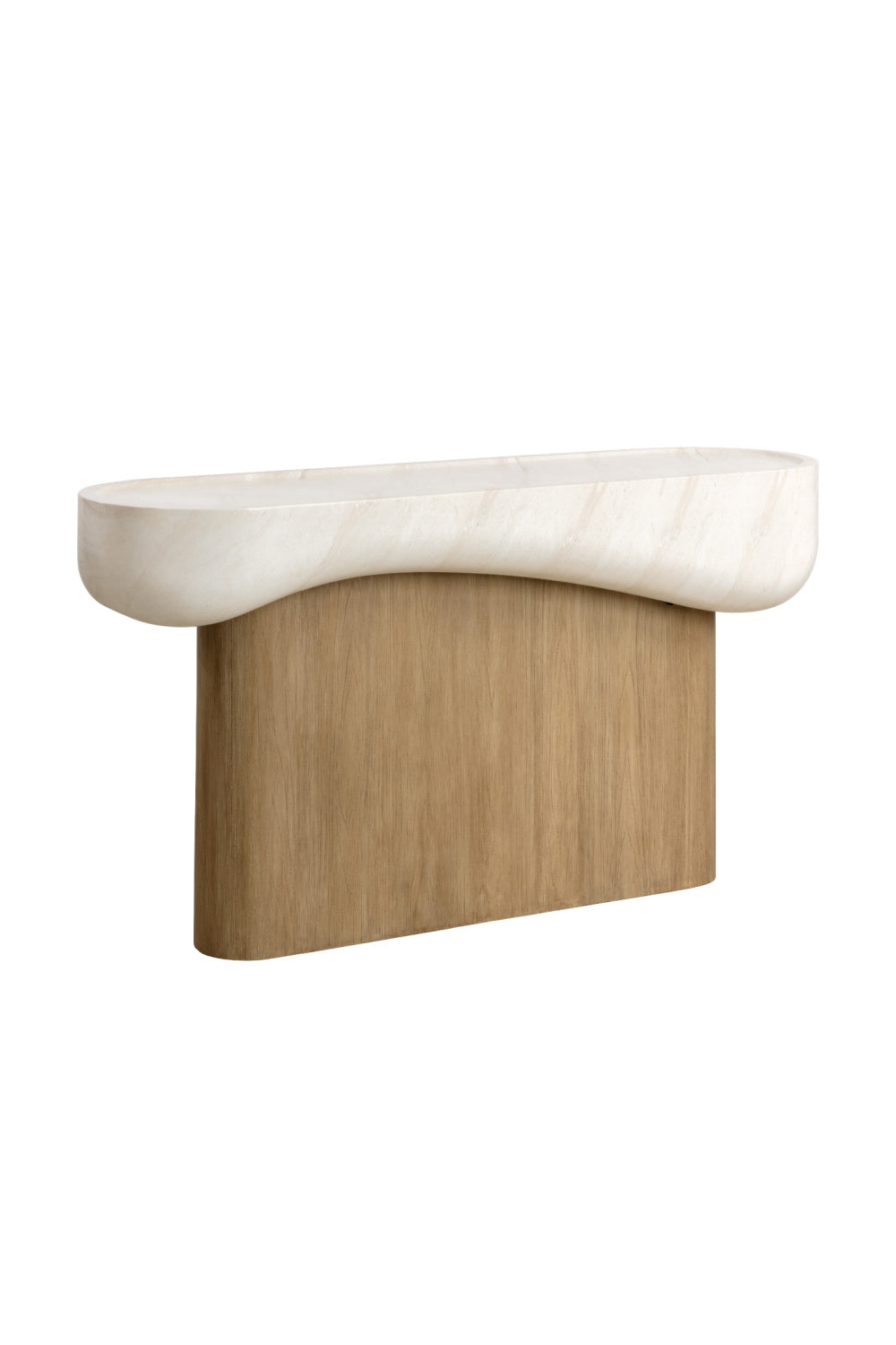 Travertine Look Indoor/Outdoor Console Table by Splendido Oreste Outdoor Dining Table, alternate view 3