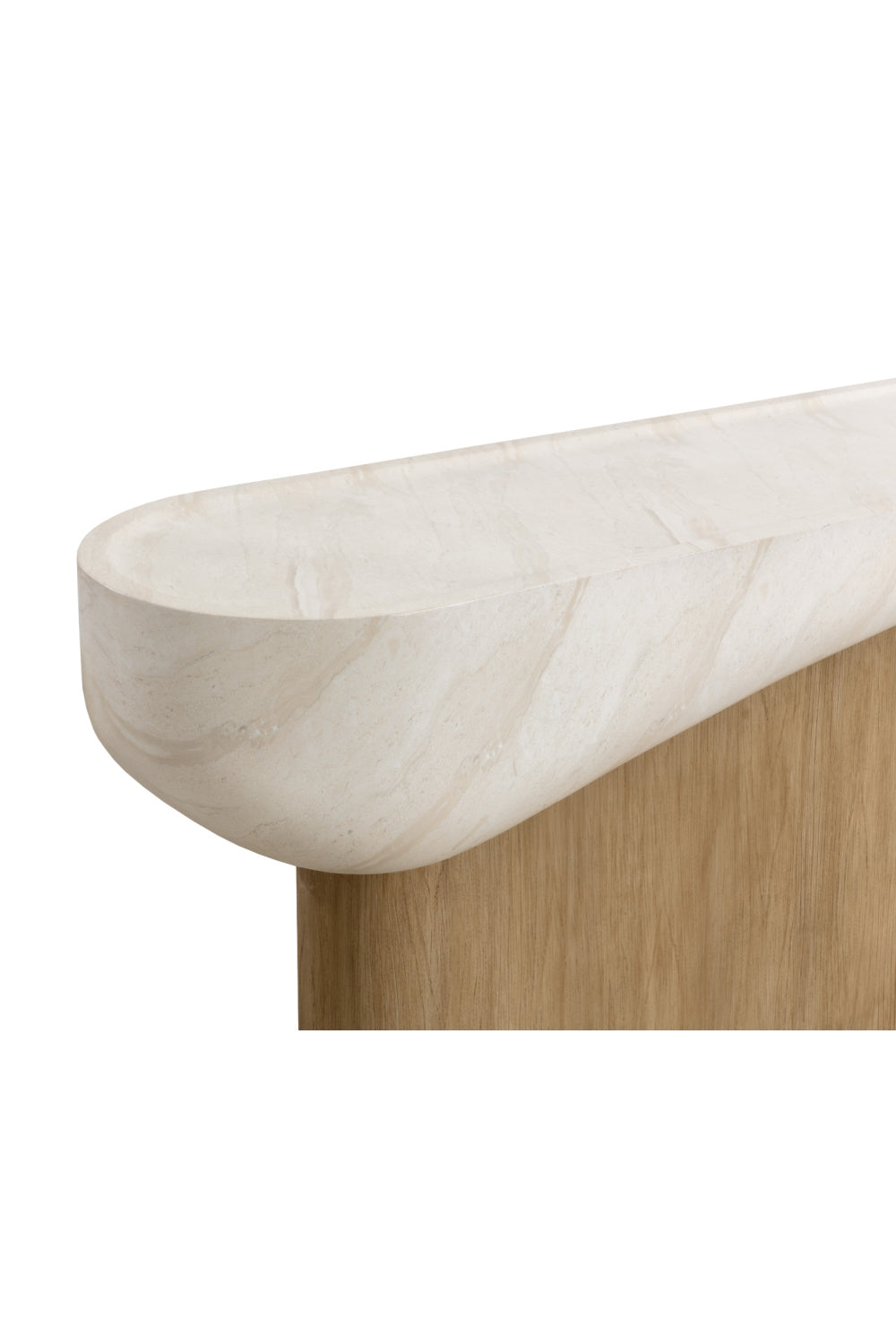 Travertine Look Indoor/Outdoor Console Table by Splendido Oreste Outdoor Dining Table, alternate view 6