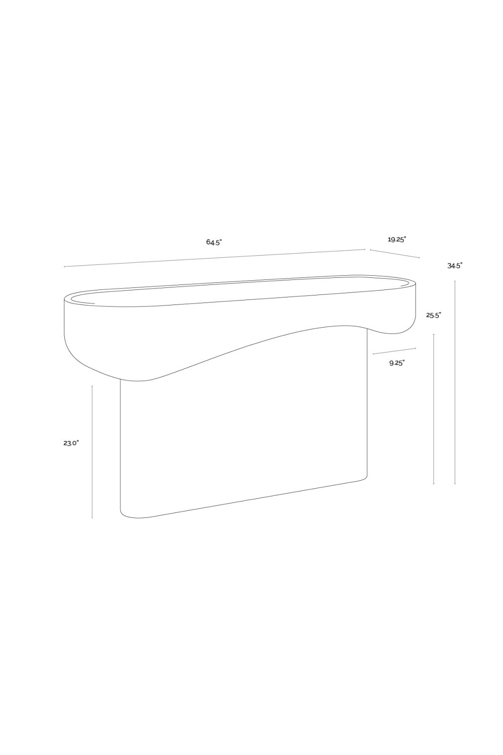 Travertine Look Indoor/Outdoor Console Table by Splendido Oreste Outdoor Dining Table, alternate view 11