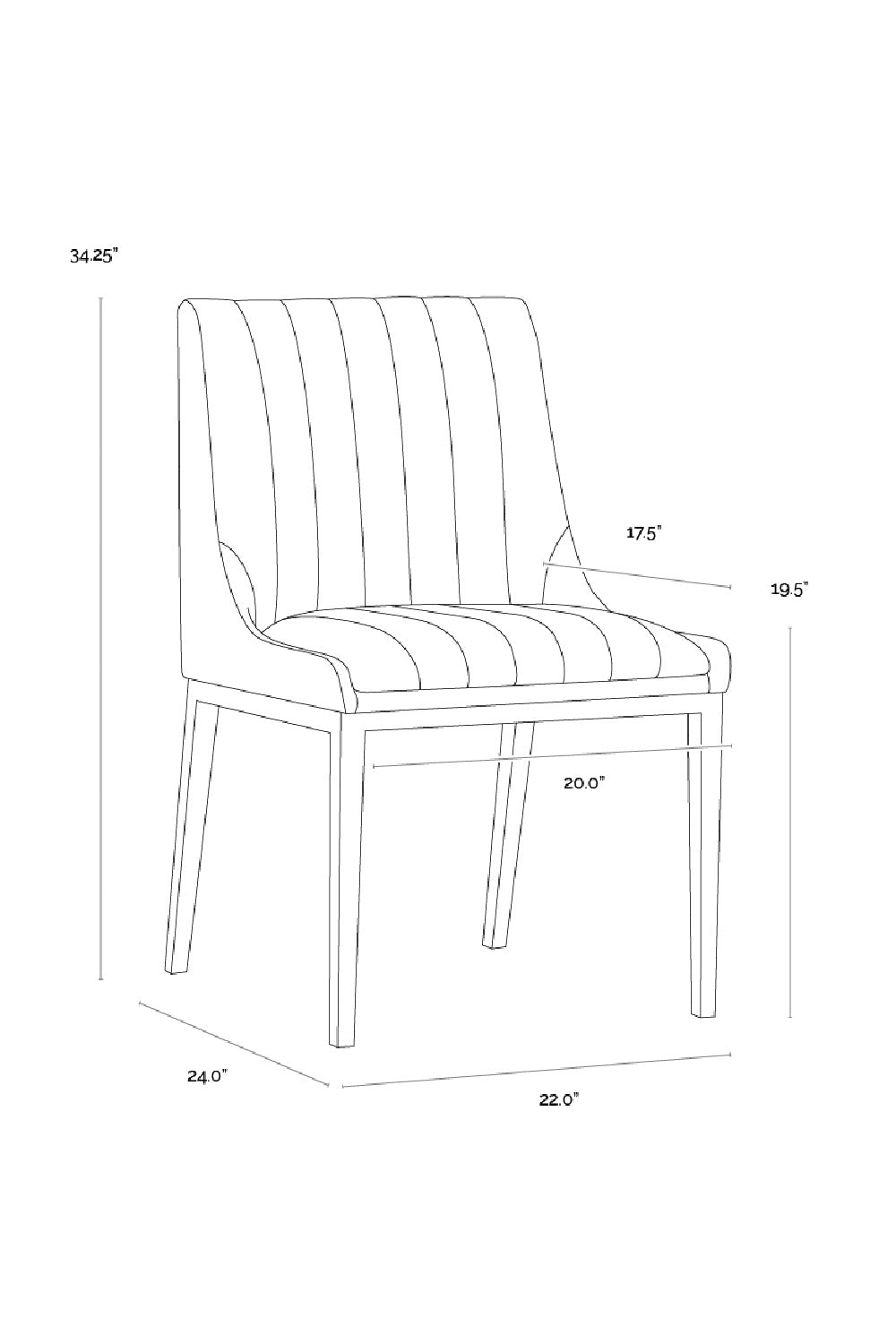Vertical Stitched Dining Chairs (2) by Splendido Halden, alternate view 28