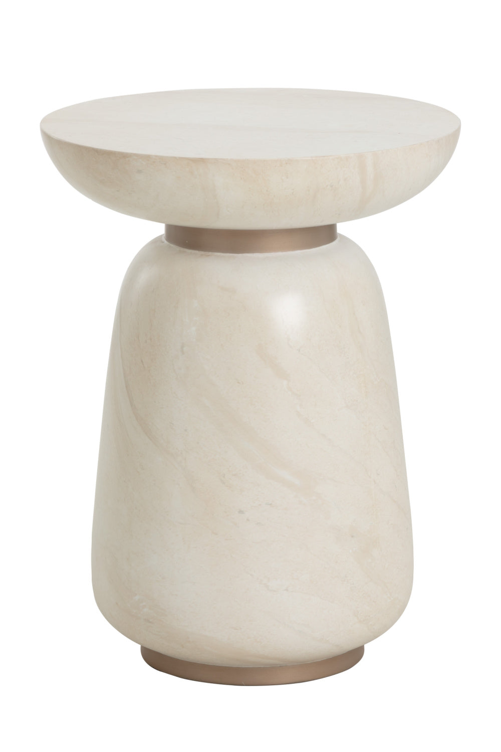 Travertine Look Indoor/Outdoor End Table by Splendido Hali Side Table