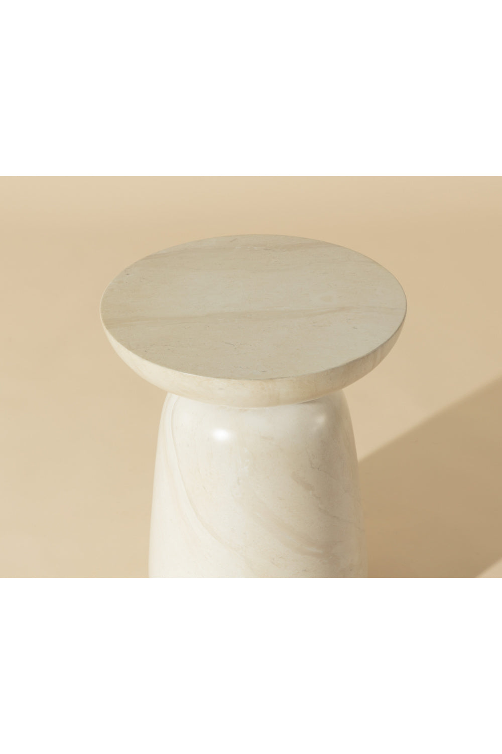 Travertine Look Indoor/Outdoor End Table by Splendido Hali Side Table, alternate view 10