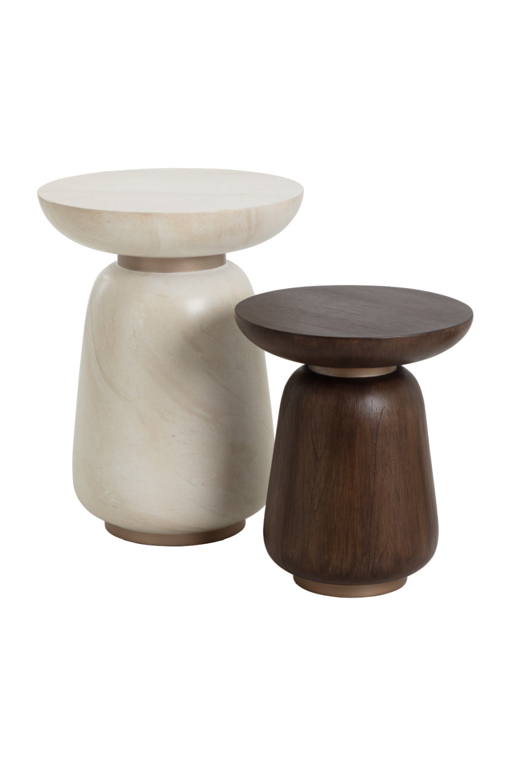 Travertine Look Indoor/Outdoor End Table by Splendido Hali Side Table, alternate view 4