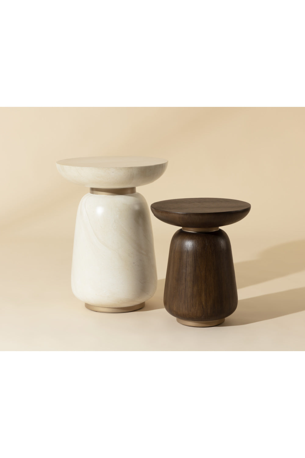 Travertine Look Indoor/Outdoor End Table by Splendido Hali Side Table, alternate view 8
