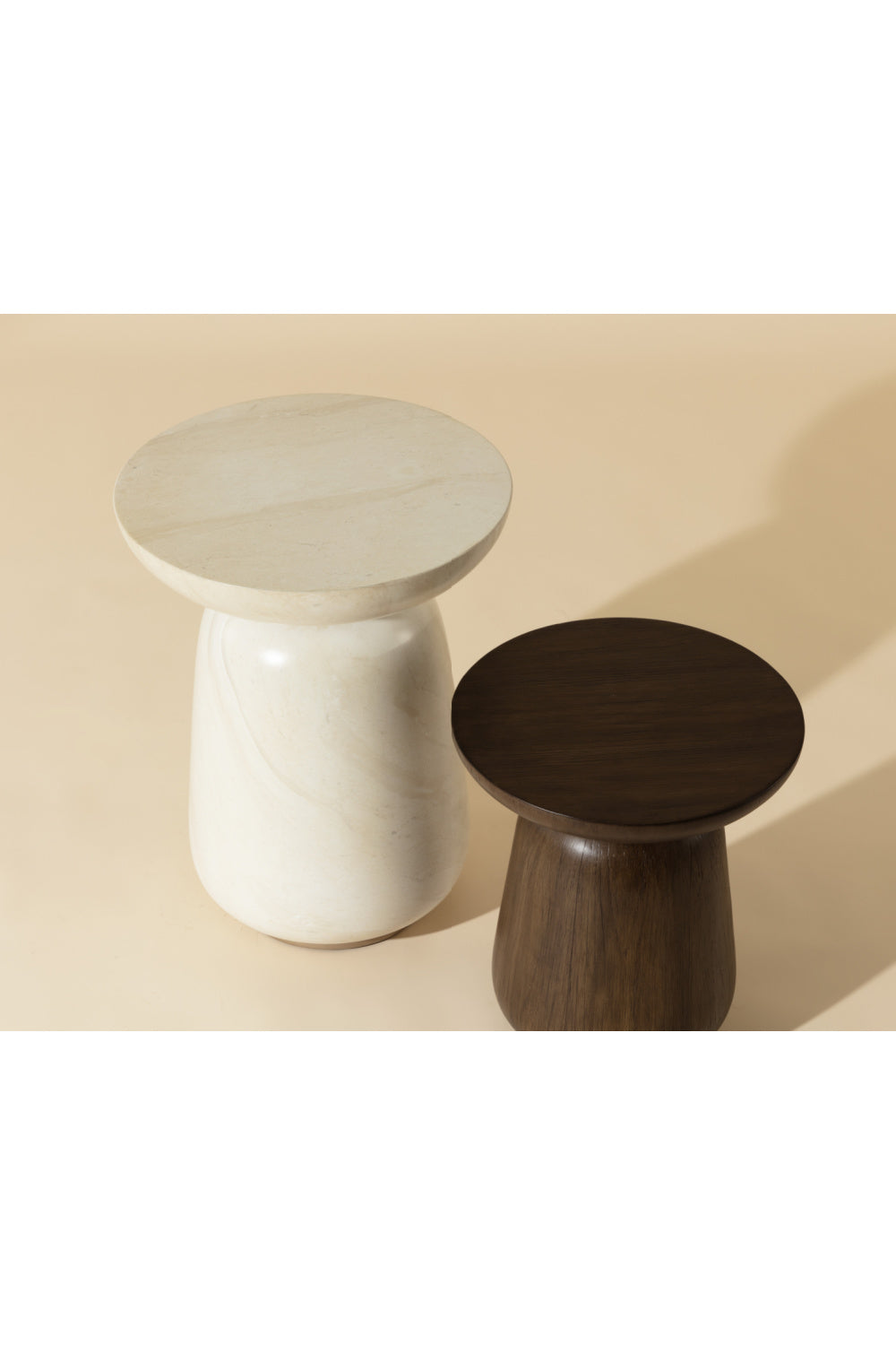 Modern European furniture - Travertine Look Indoor/Outdoor End Table - www.oroa.com