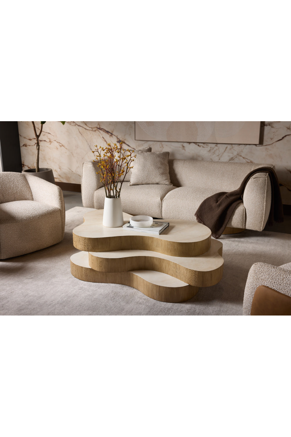 Layered Freeform Indoor/Outdoor Coffee Table by Splendido Geddes, alternate view 10