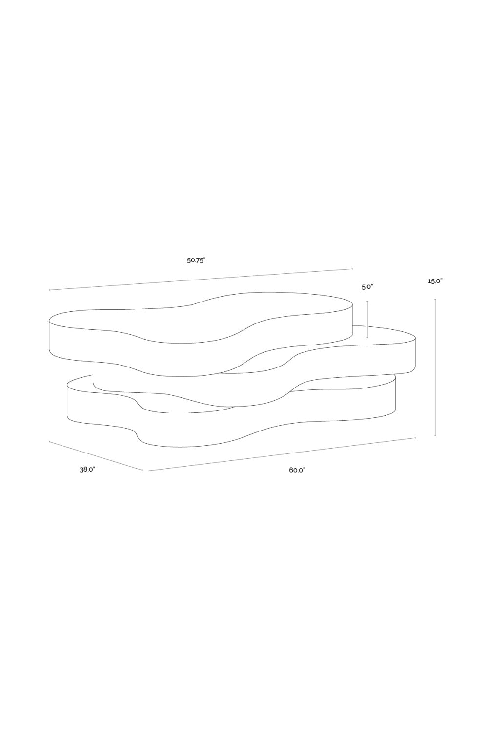 Layered Freeform Indoor/Outdoor Coffee Table by Splendido Geddes, alternate view 13
