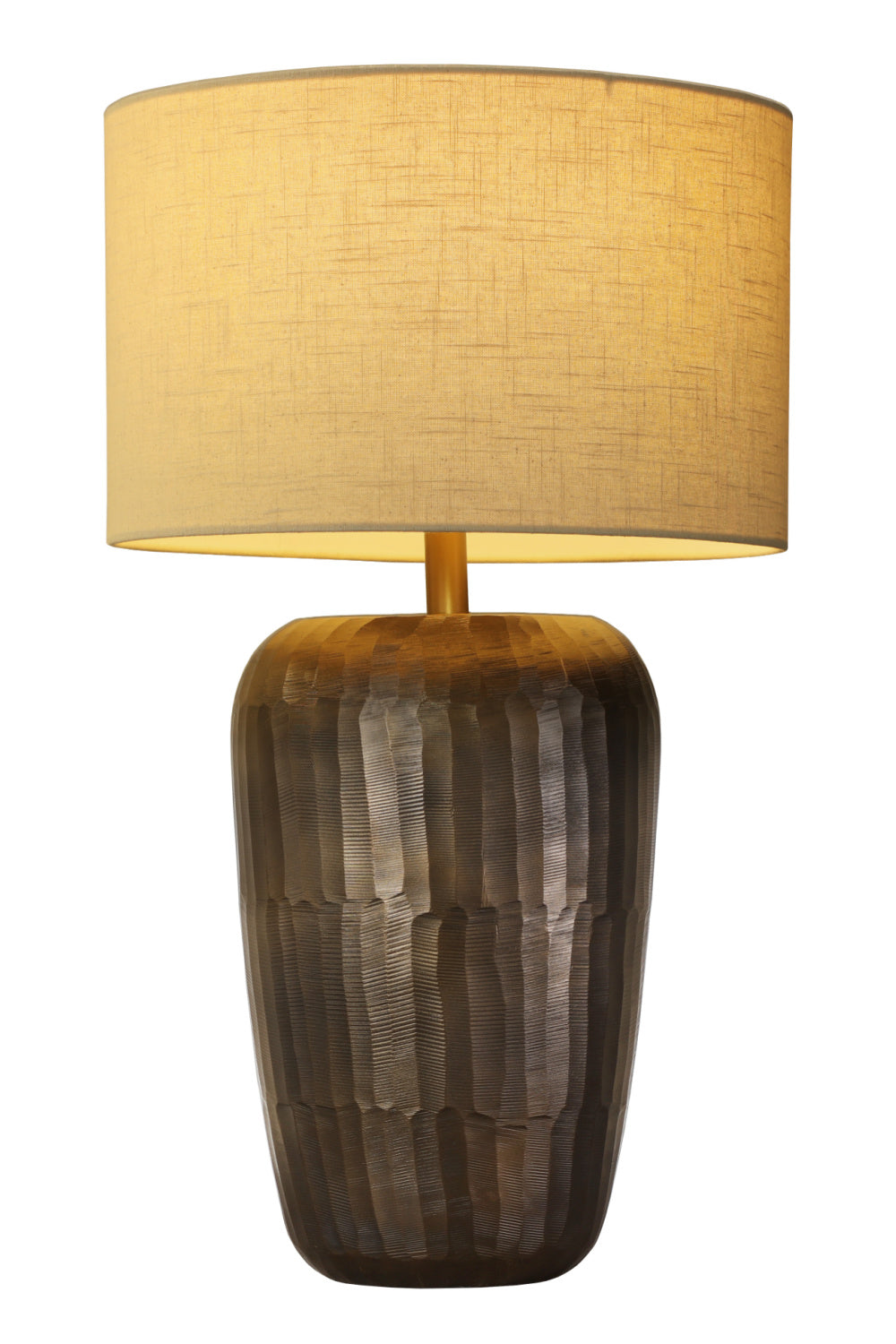 Antique Brass Drum Table Lamp by Splendido Ishani