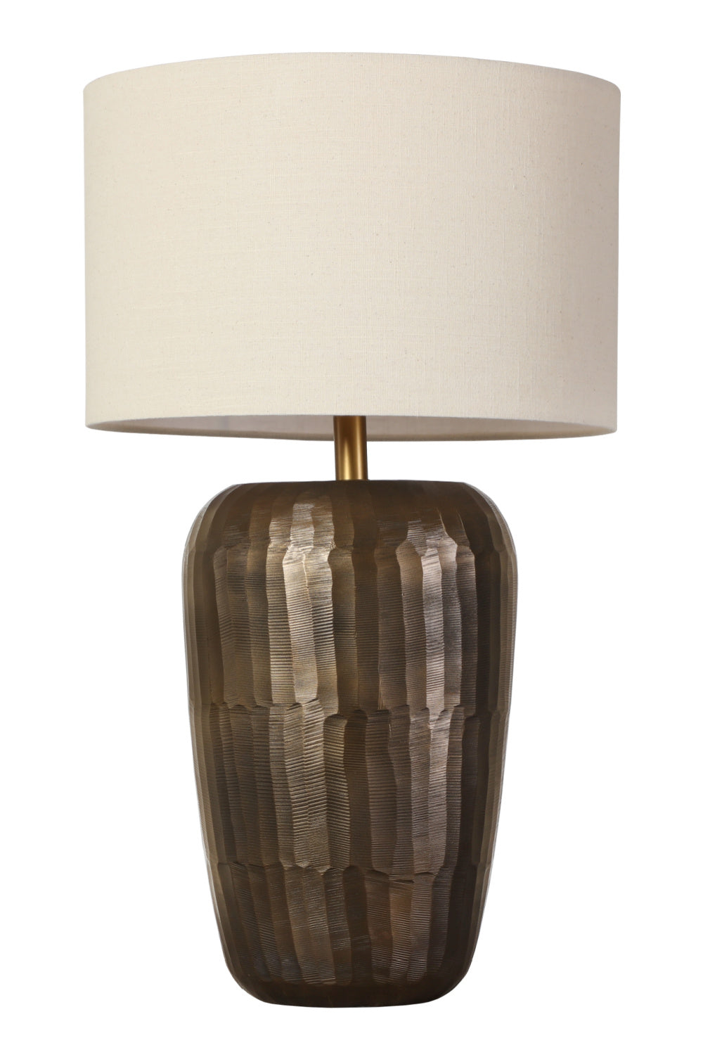 Antique Brass Drum Table Lamp by Splendido Ishani, alternate view 3