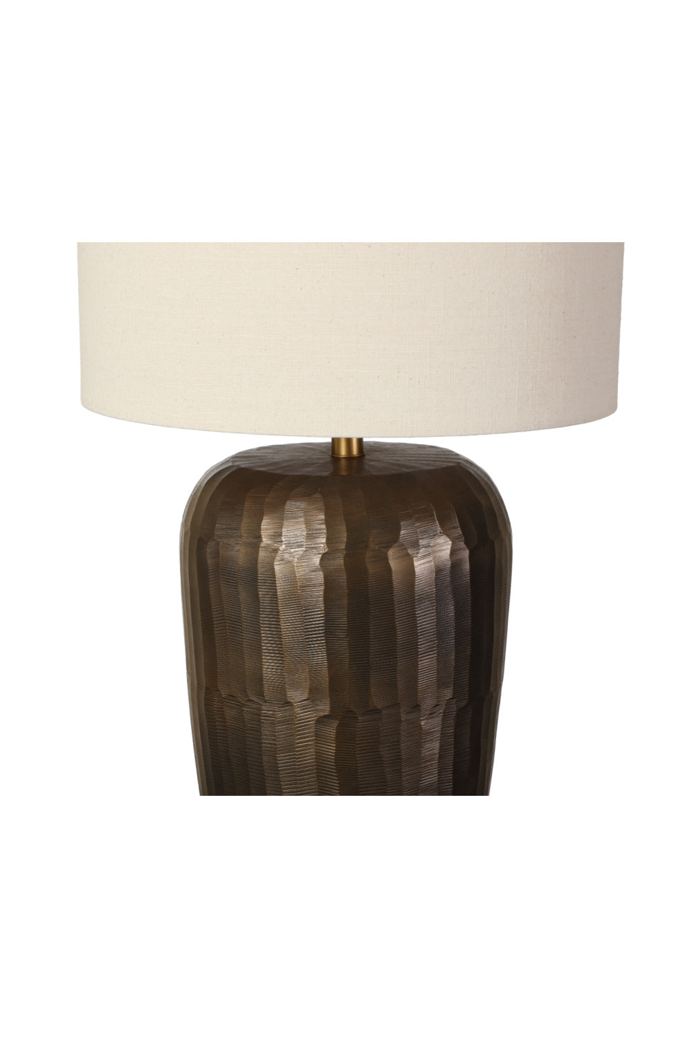 Antique Brass Drum Table Lamp by Splendido Ishani, alternate view 4