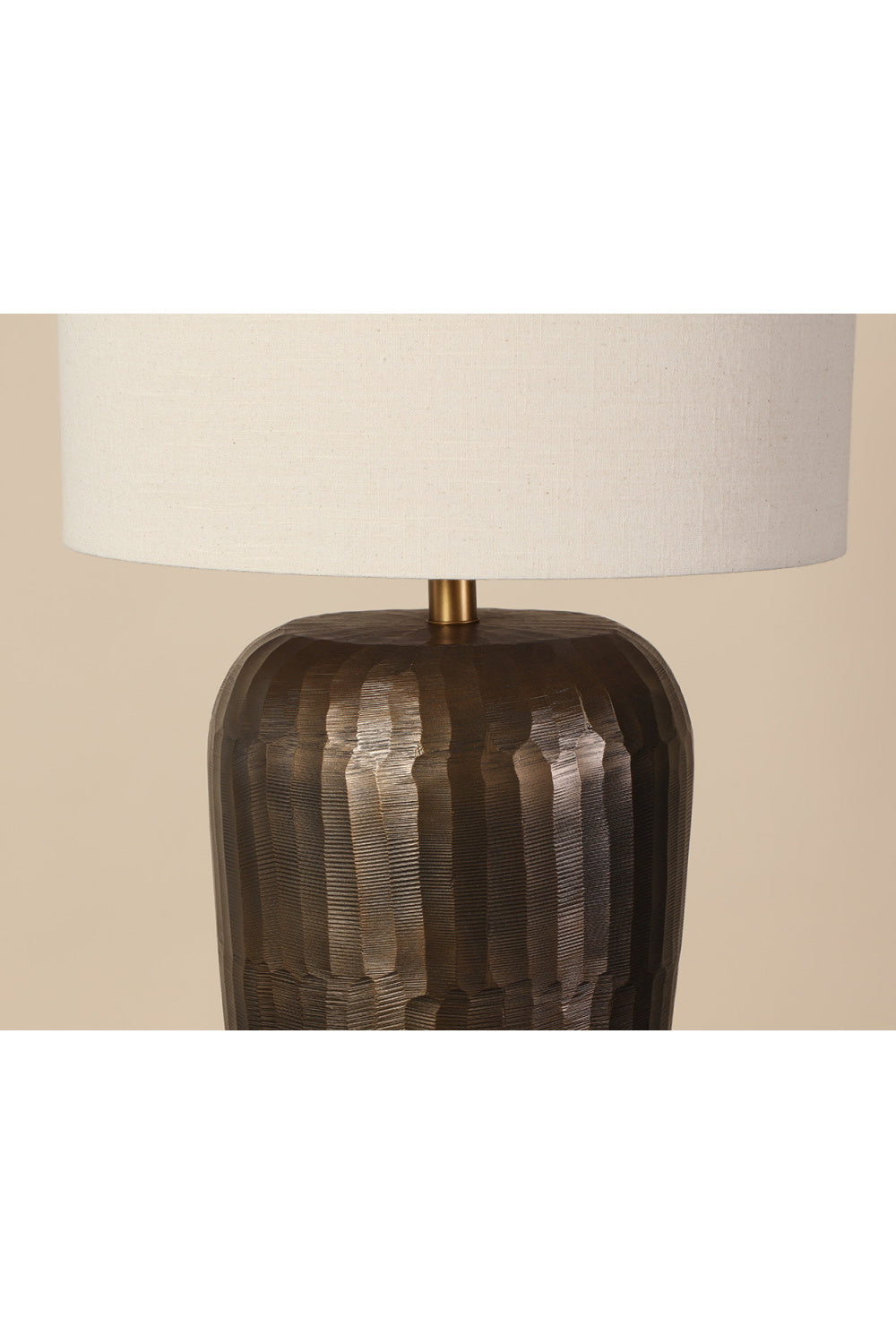 Antique Brass Drum Table Lamp by Splendido Ishani, alternate view 7