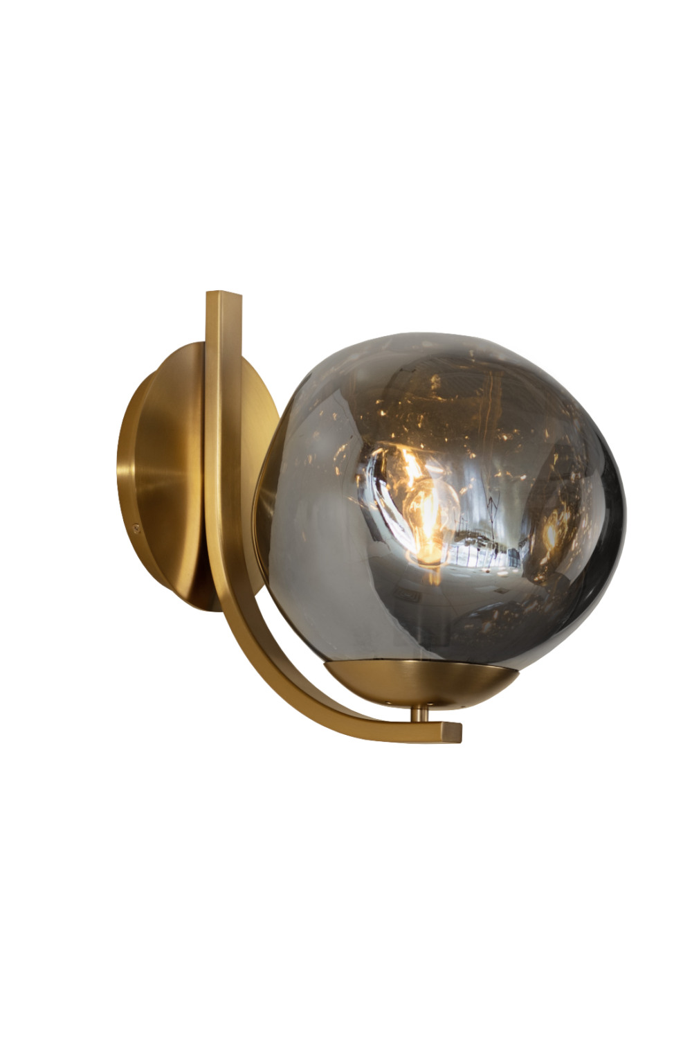 Gray Blown Glass Wall Lamp by Splendido Dionis