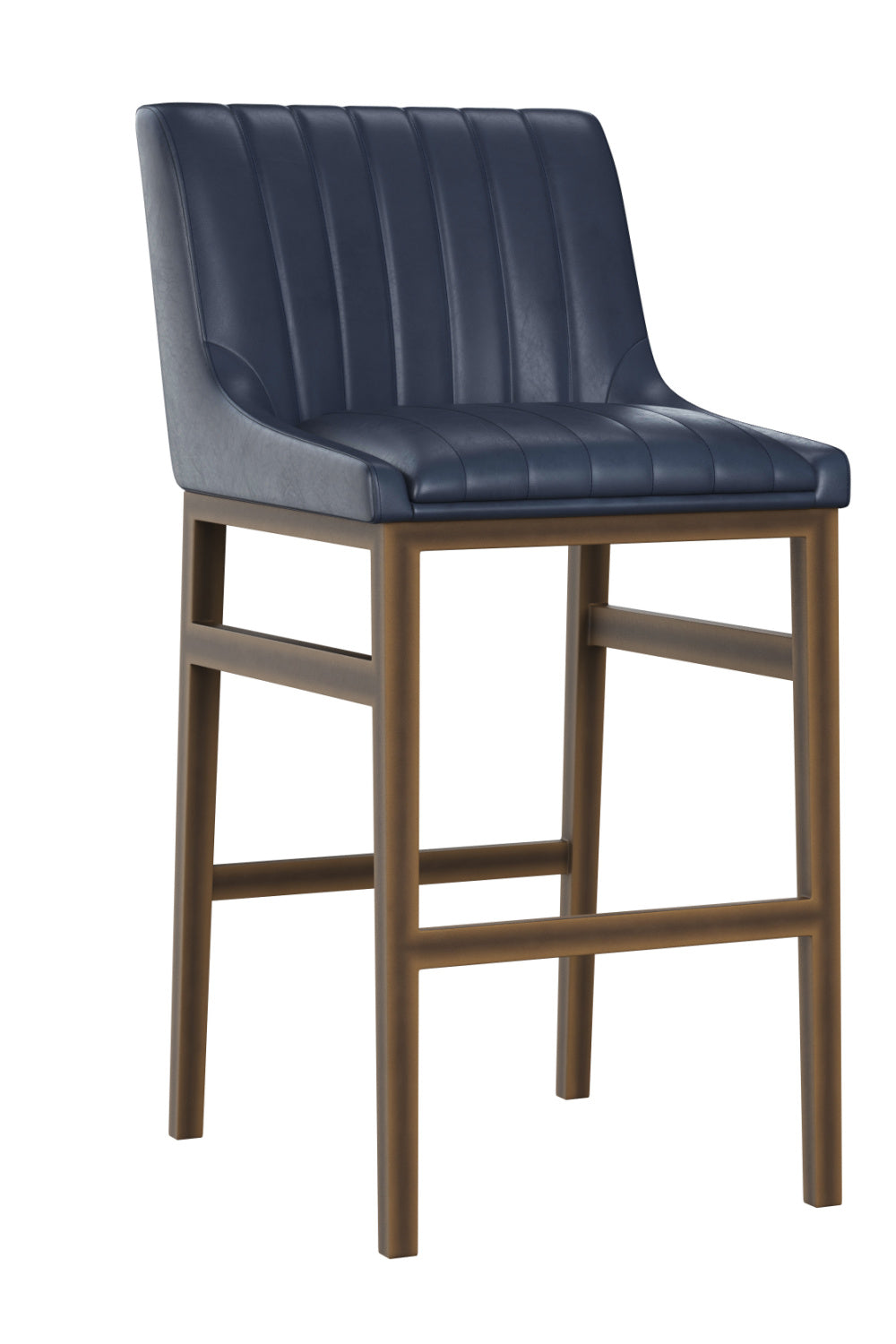 Leather-Look Vertical-Channeled Bar Stool by Splendido Halden Barstool, alternate view 9