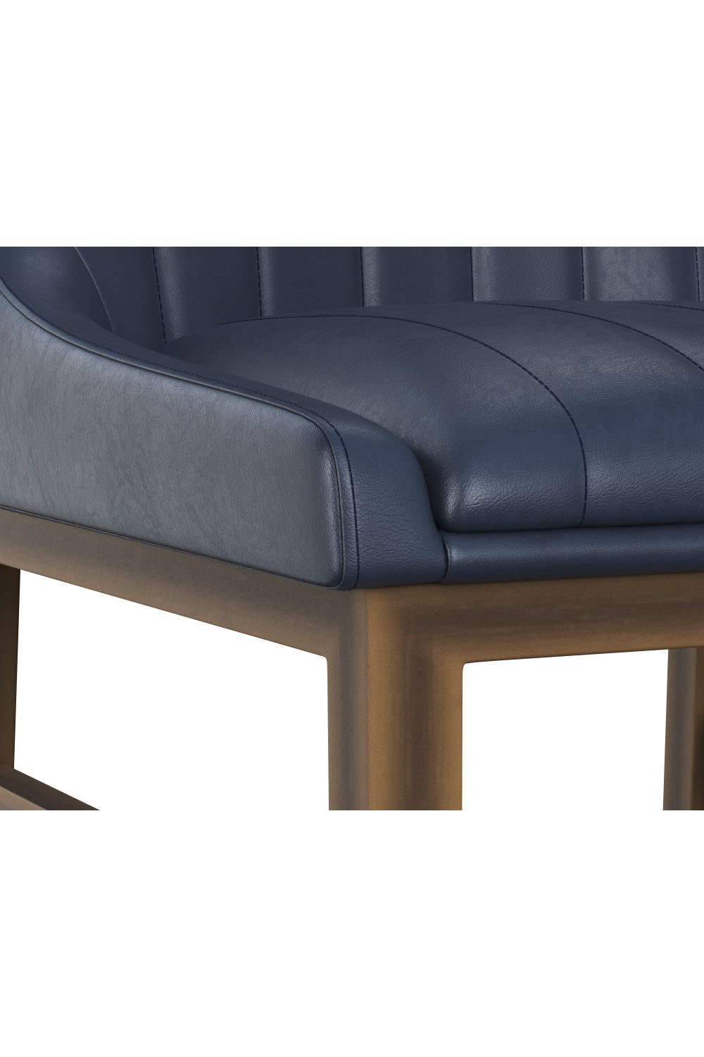 Leather-Look Vertical-Channeled Bar Stool by Splendido Halden Barstool, alternate view 14