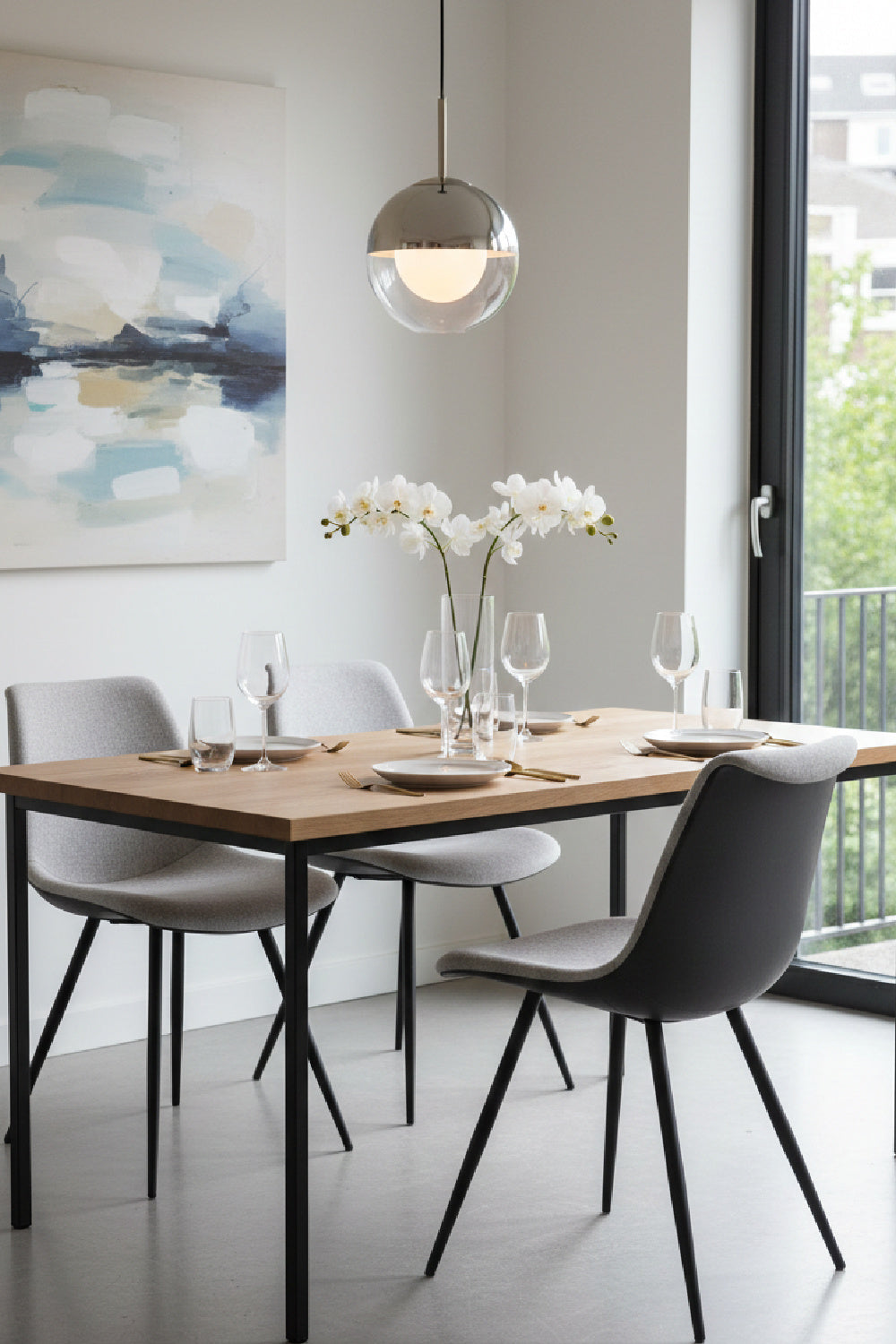 Fabric Shell Dining Chair by Splendido Lipa, alternate view 2