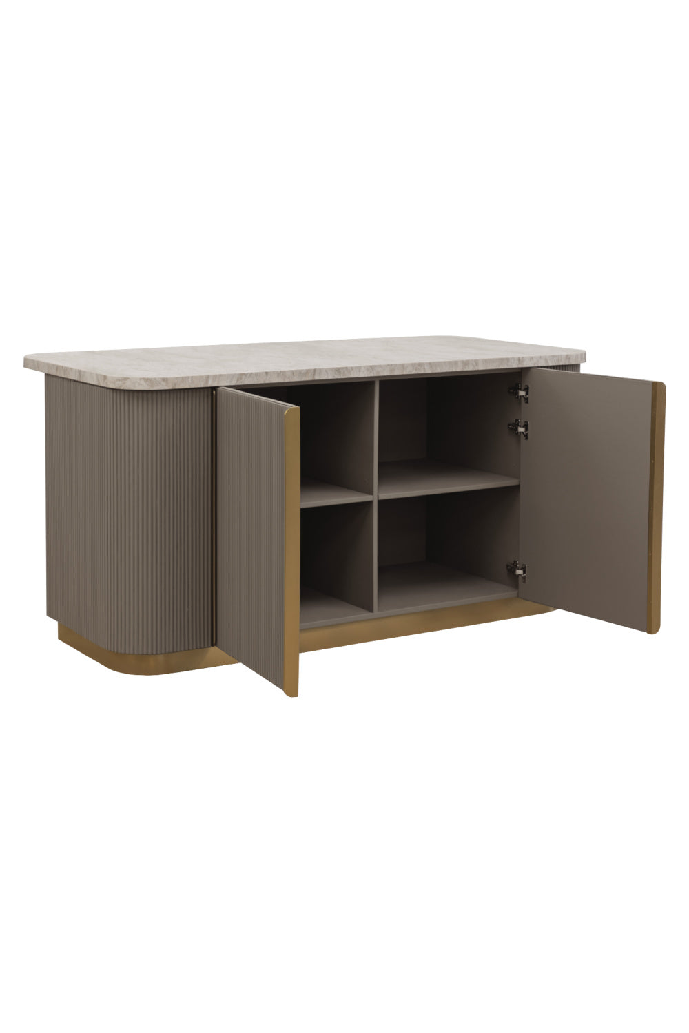 Marble Top & Wood Base Kitchen Island by Splendido Cataldi Dining Table, alternate view 5