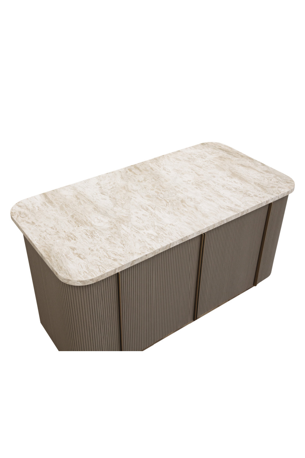 Marble Top & Wood Base Kitchen Island by Splendido Cataldi Dining Table, alternate view 6