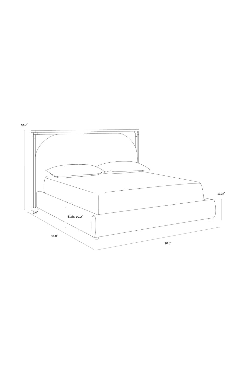 Tubular-Framed King Bed by Splendido Arcelia, alternate view 4