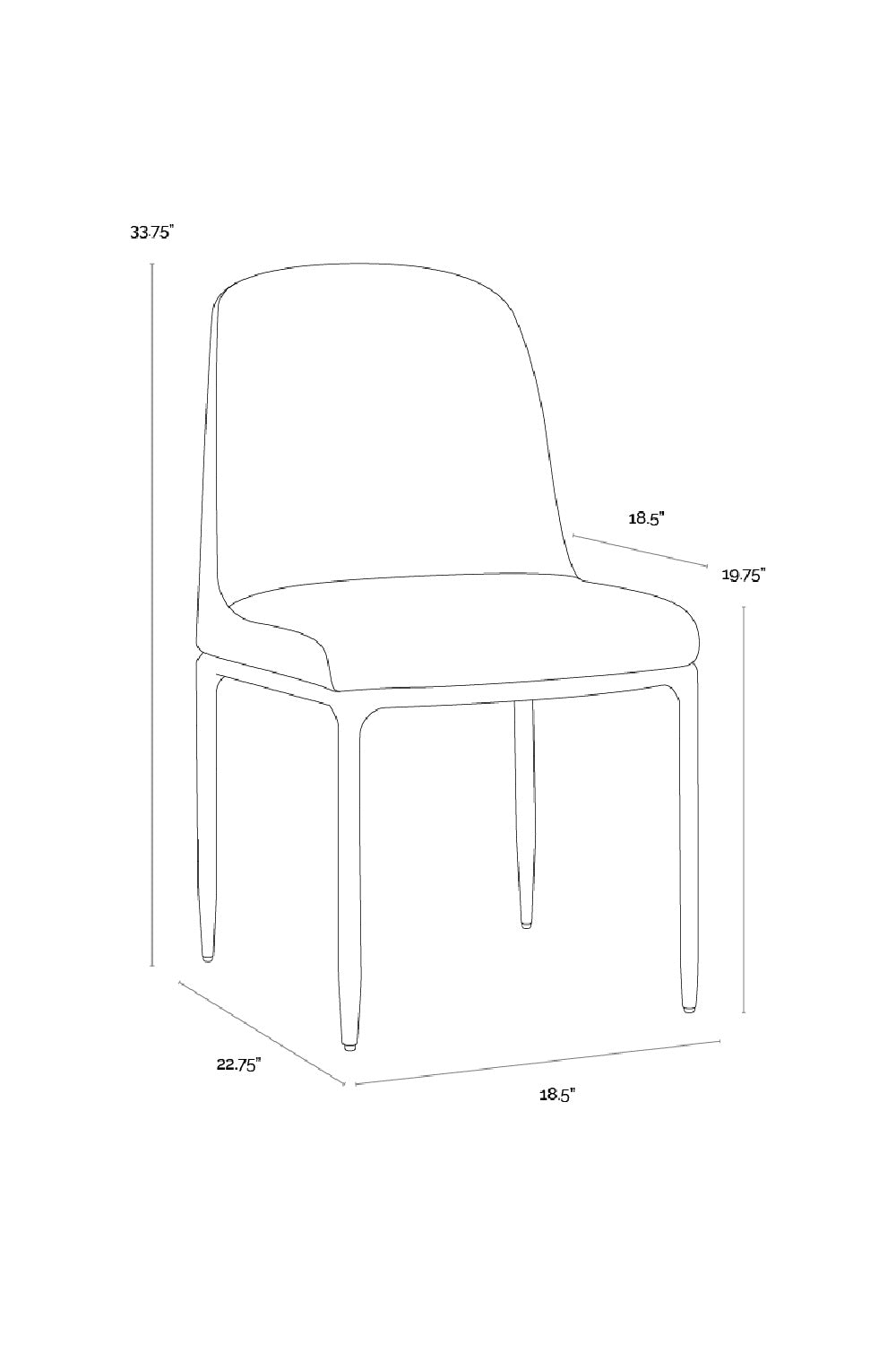 Upholstered Dining Chairs (2) by Splendido Nestor, alternate view 6