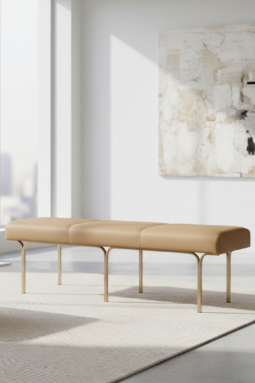 Slim Frame Upholstered Bench by Splendido Nuvella, alternate view 14