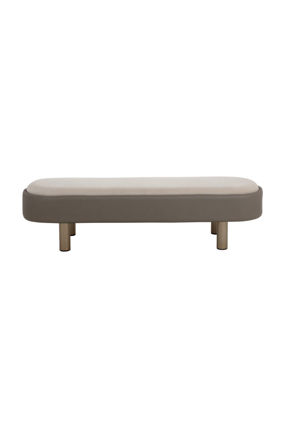 Taupe Modern Bench by Splendido Odella