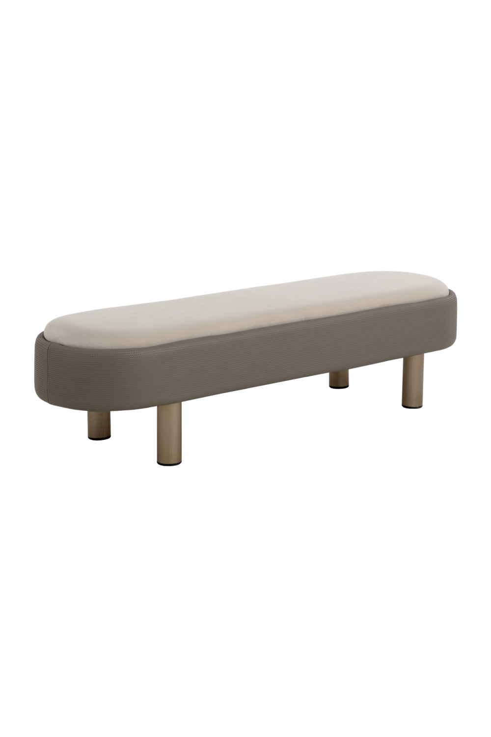Taupe Modern Bench by Splendido Odella, alternate view 3