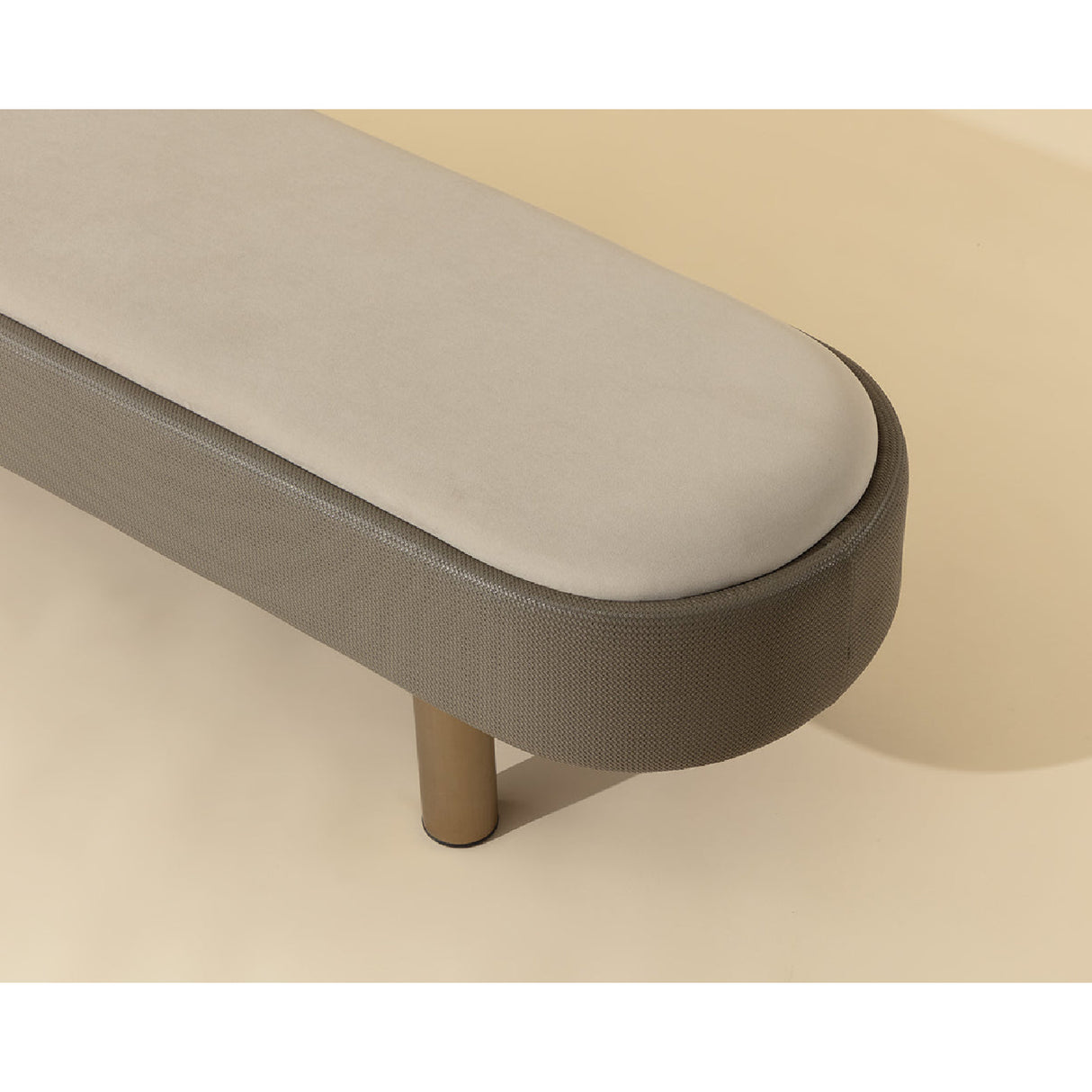Taupe Modern Bench by Splendido Odella, alternate view 9