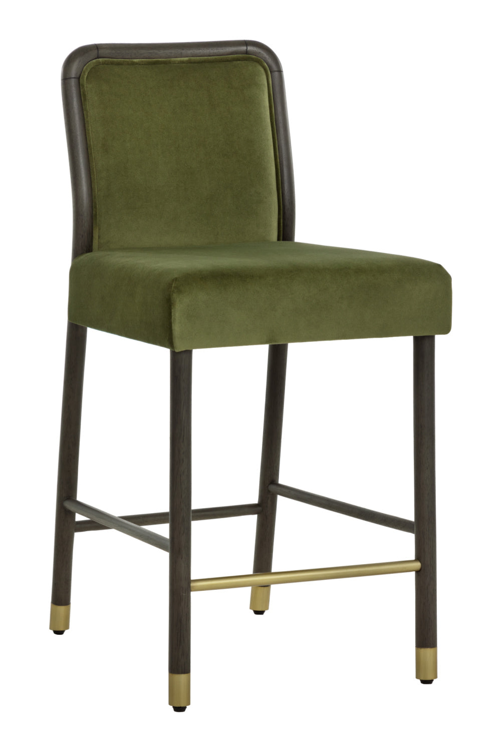 Modern European furniture - Green Upholstered Counter Stool - www.oroa.com