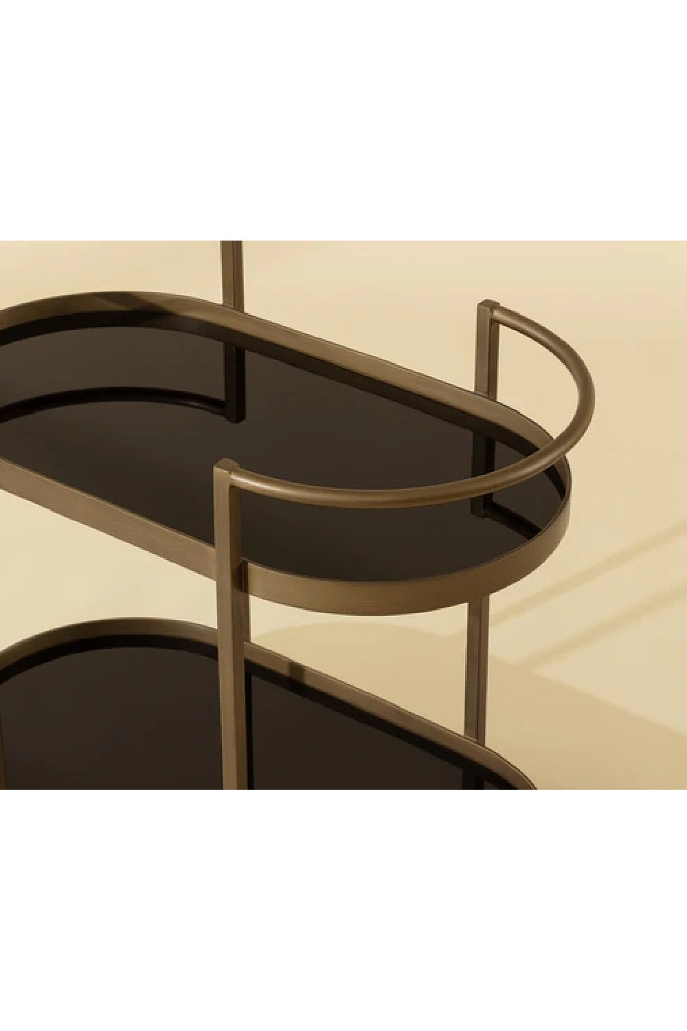 Modern European furniture - Antique Brass Bar Cart - www.oroa.com