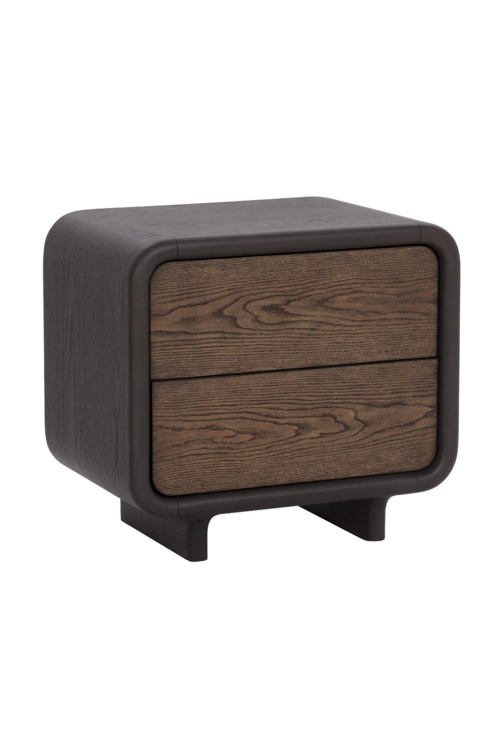 2-Drawer Oak Nightstand by Splendido Koa, alternate view 3