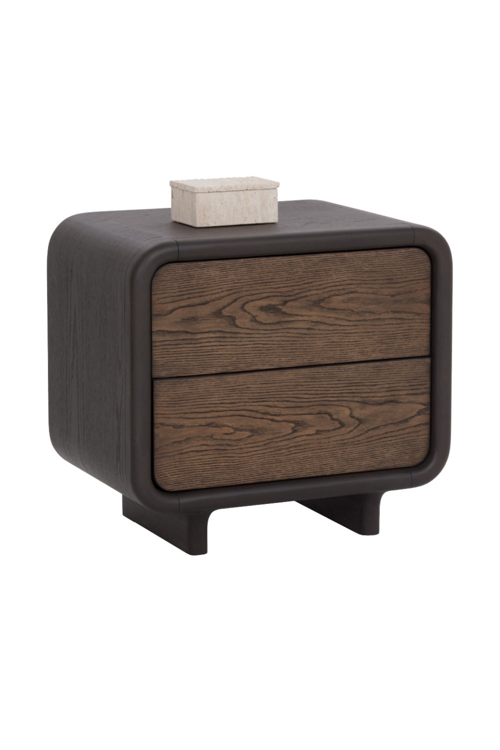2-Drawer Oak Nightstand by Splendido Koa, alternate view 4