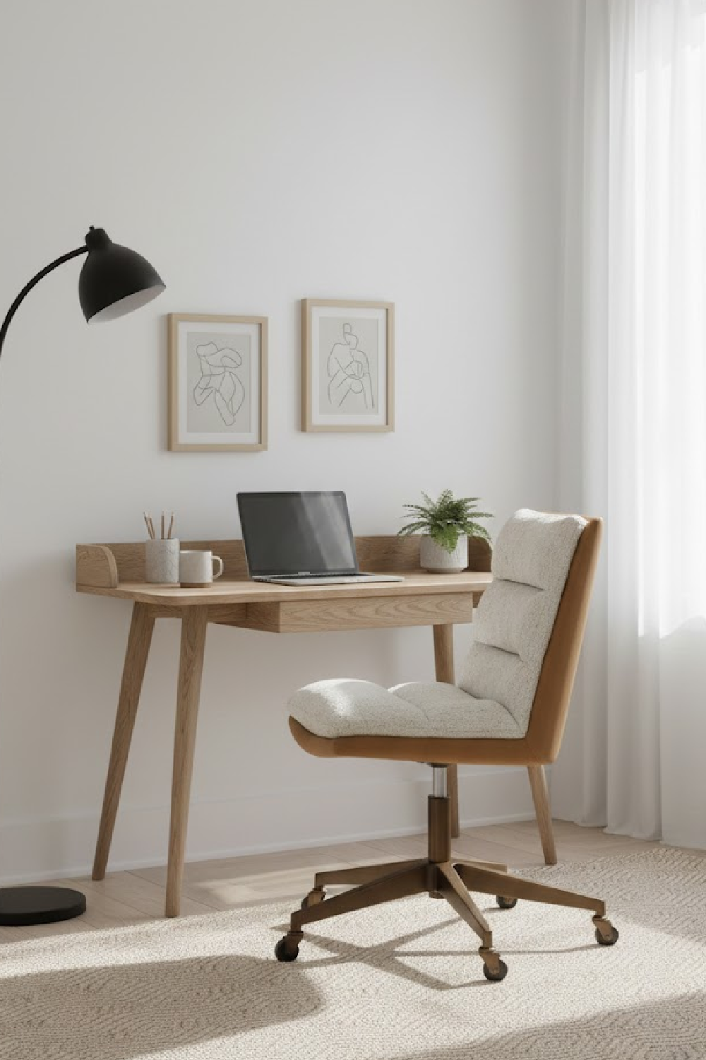 Padded Swivel Office Chair by Splendido Stinson, alternate view 2