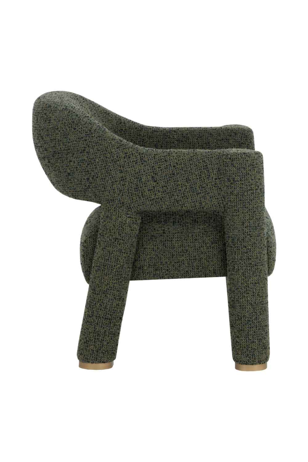 Green Cutout-Back Lounge Chair by Splendido Prisca Accent Chair, alternate view 4