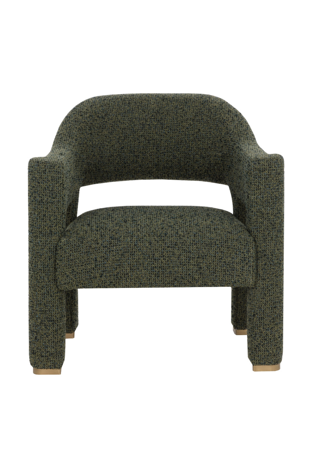 Green Cutout-Back Lounge Chair by Splendido Prisca Accent Chair, alternate view 3
