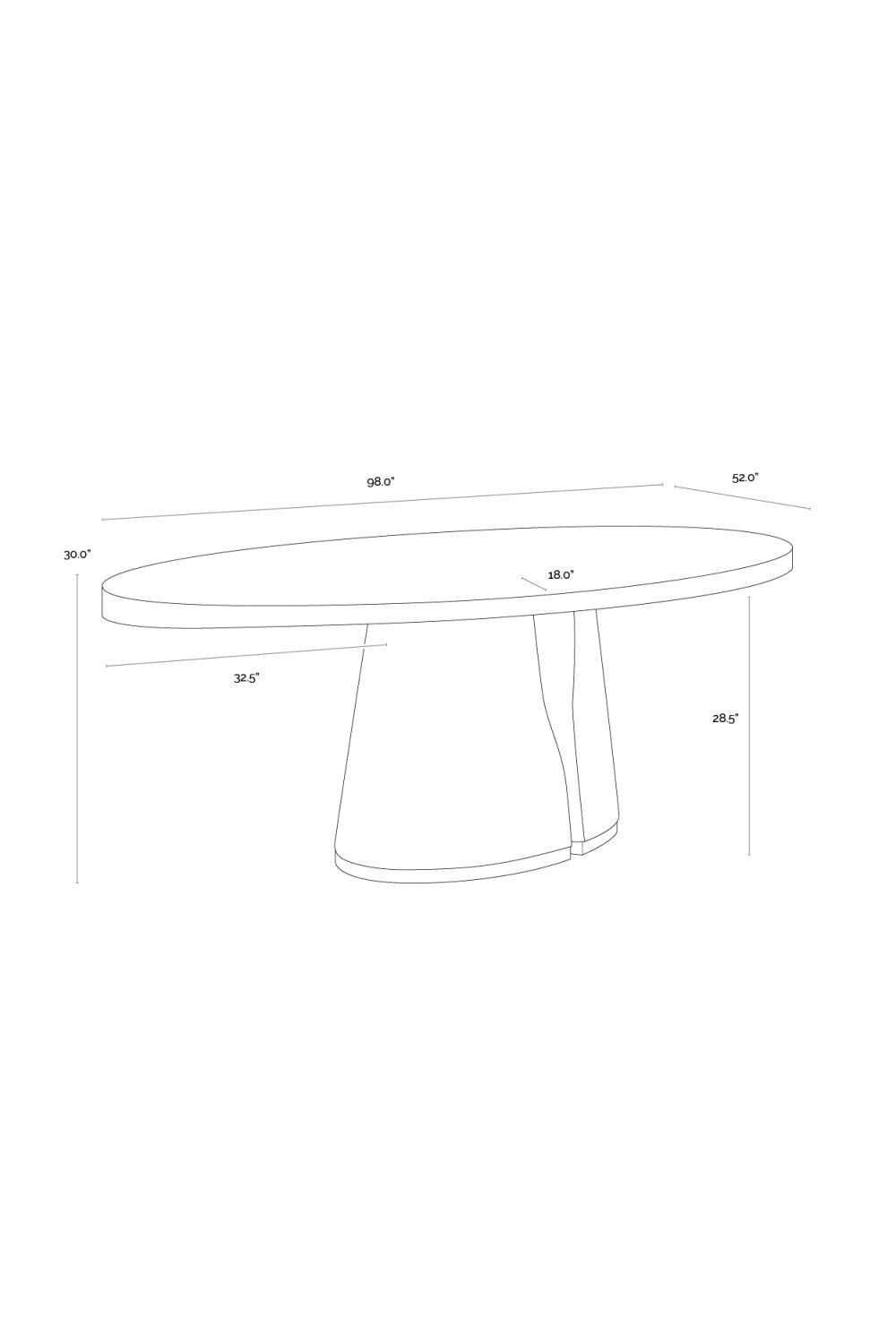 Dual Pedestal Wood Dining Table by Splendido Tasmin, alternate view 7