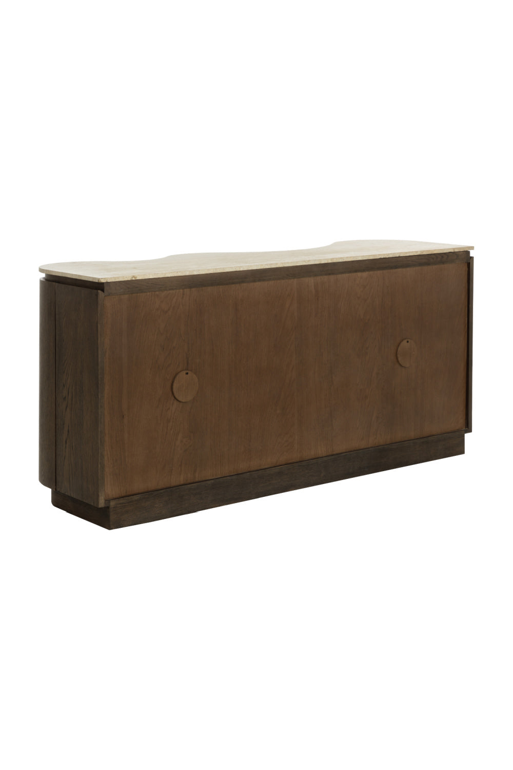 Solid Oak Sideboard with Travertine Top by Splendido Fable, alternate view 7