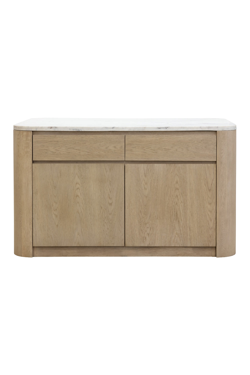 Contemporary Marble Kitchen Island w/ Open Shelving by Splendido Romilly Dining Table