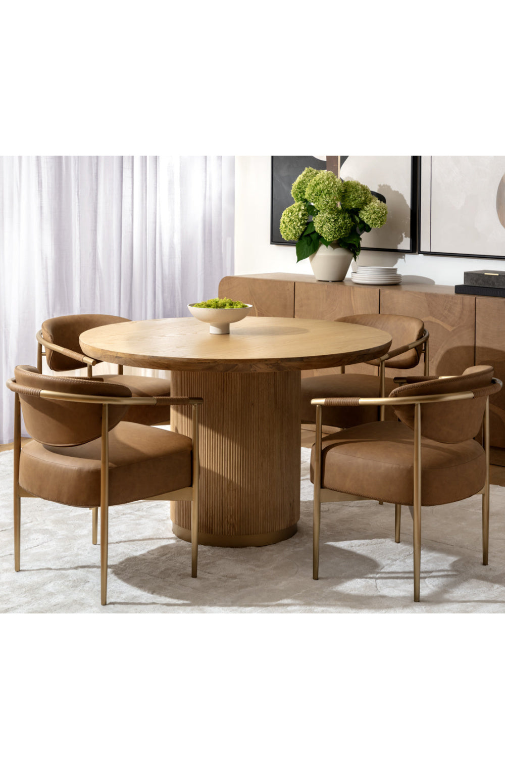 Oak Round Dining Table by Splendido Kalla, alternate view 6