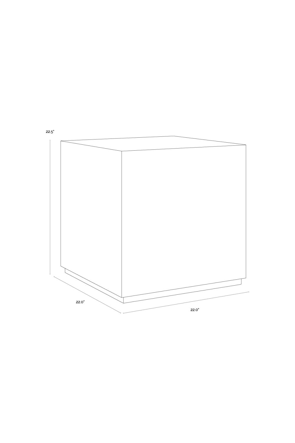 Marble Cube End Table by Splendido Laros Side Table, alternate view 7