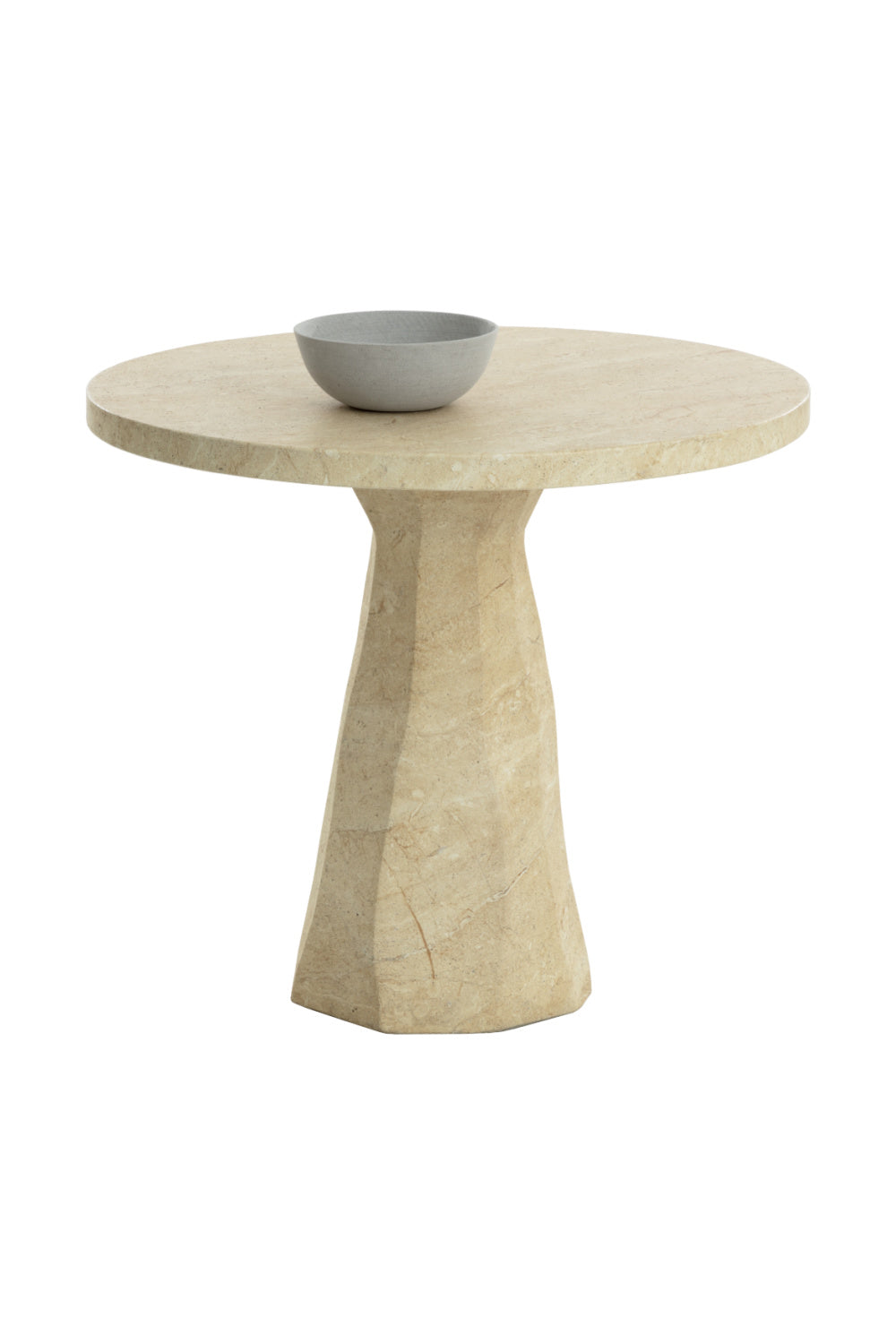 Natural Indoor/Outdoor Travertine Look Bistro Table by Splendido Kliff Outdoor Dining Table, alternate view 3